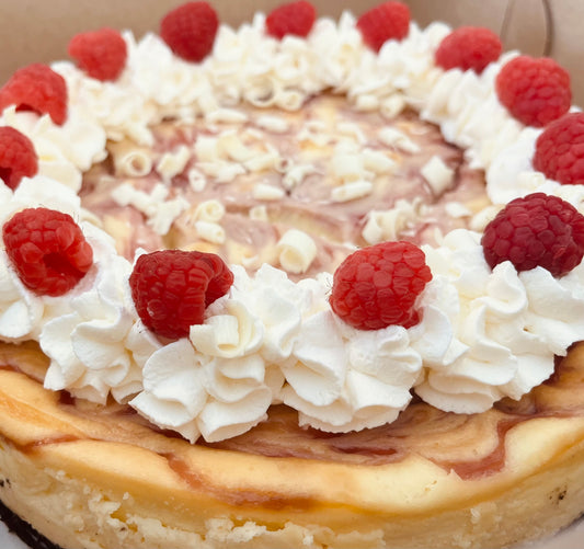 White Chocolate Raspberry Mini Cheesecake (7 inch round)