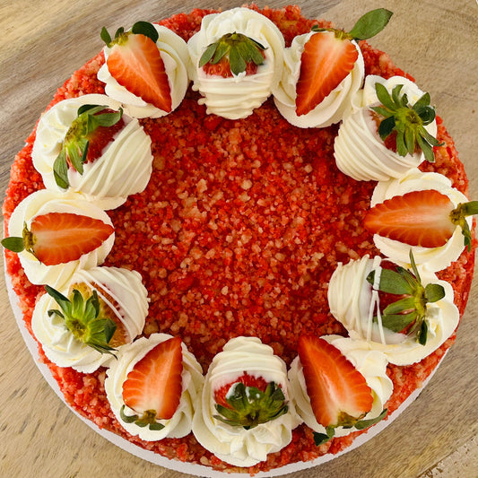 Strawberry Crumble Cake Mini Cheesecake (7 inch round)